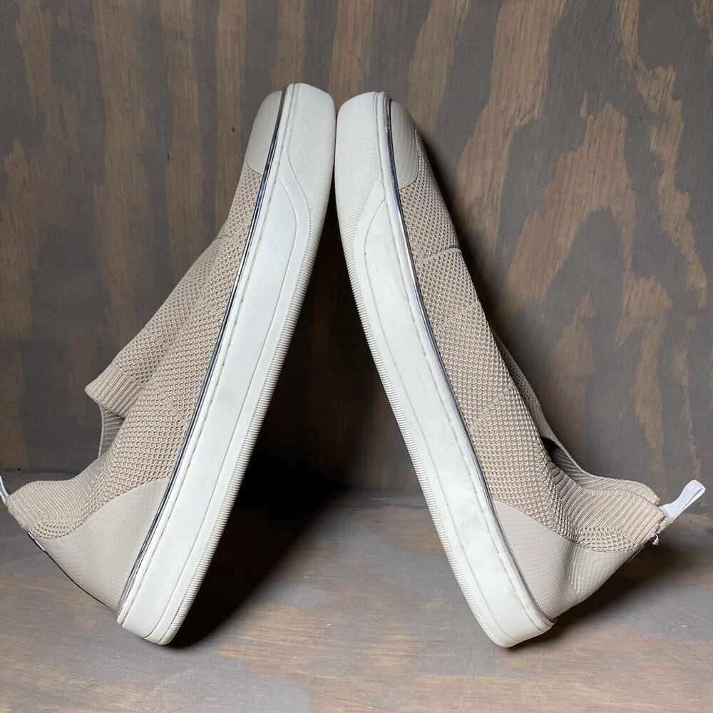 Johnston & Murphy Beige Cream Gold Slip On Casual Shoes Sneakers Womens Size 8 M - Picture 7 of 10